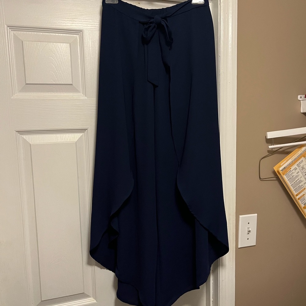 Navy Blue Flowy Pants size S